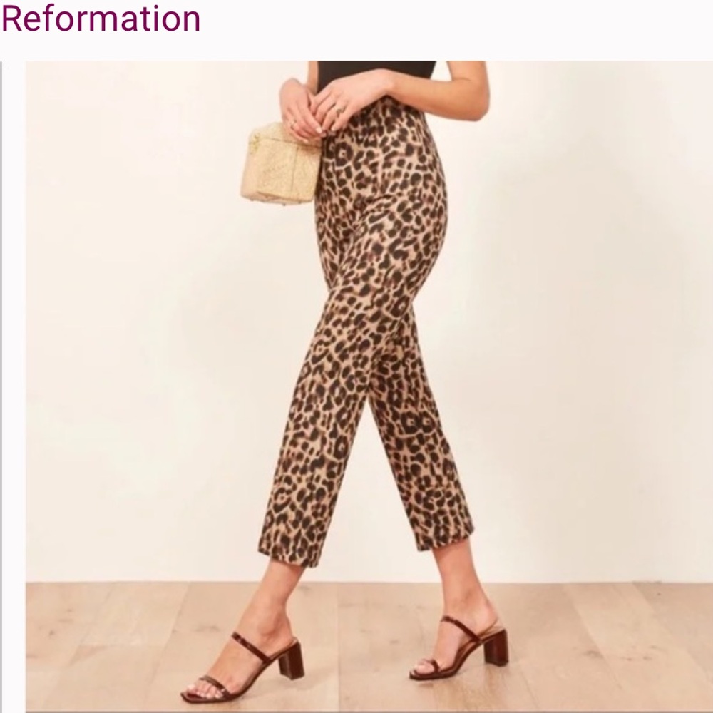 Reformation Marlon Leopard Print Pants - Picture 8 of 8